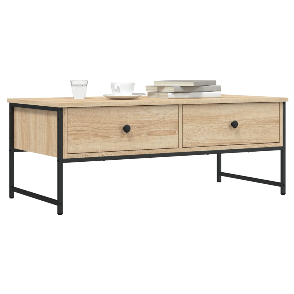 Sonoma Eiche Couchtisch mit Schubladen
