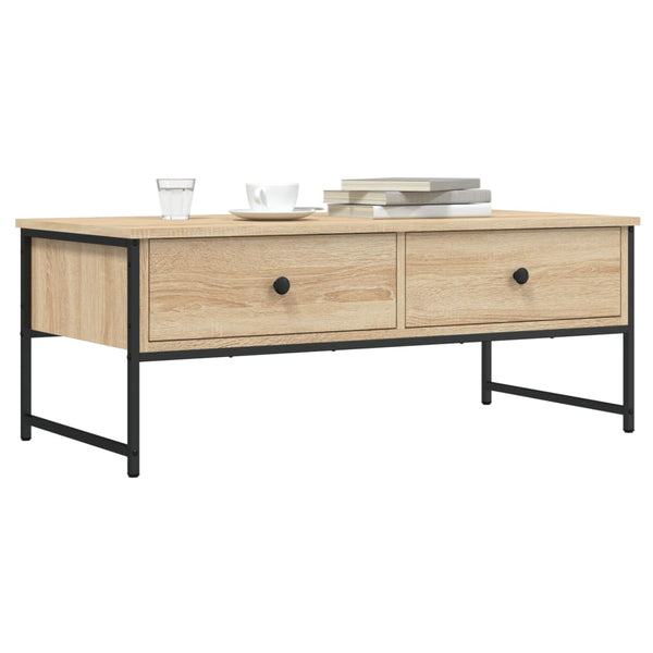 Sonoma Eiche Couchtisch mit Schubladen