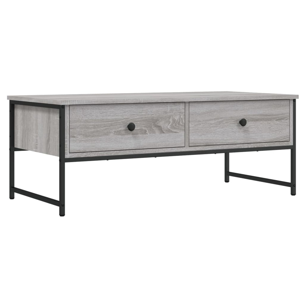 vidaXL Coffee Table Gray Sonoma 101x49x39.5 cm Engineered Wood