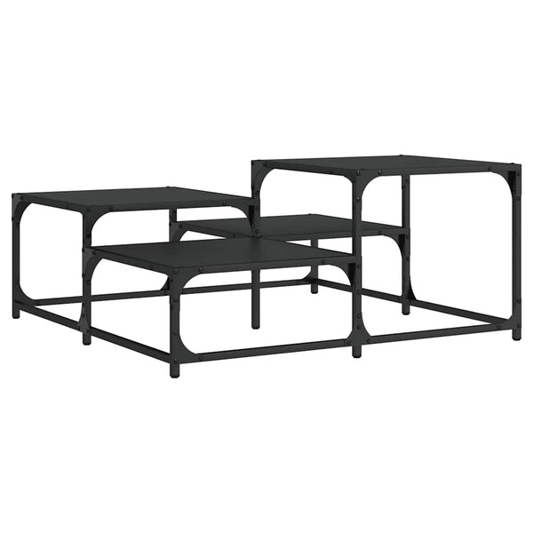 Schwarzer Couchtisch 87,5x87,5 cm