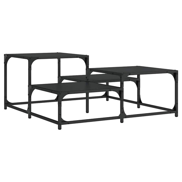 Schwarzer Couchtisch 87,5x87,5 cm