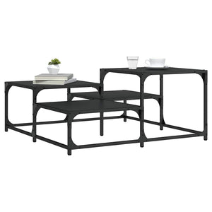 Schwarzer Couchtisch 87,5x87,5 cm