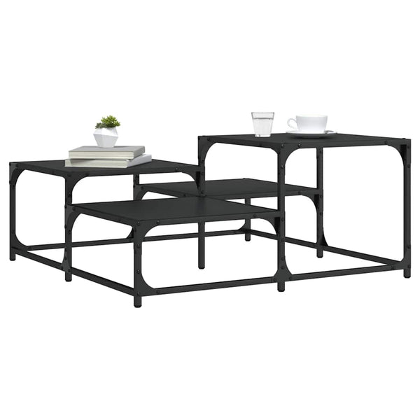 Schwarzer Couchtisch 87,5x87,5 cm