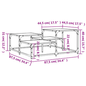 Couchtisch Grau Sonoma 87,5x87,5 cm