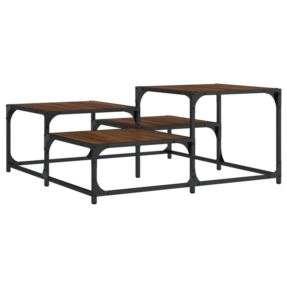 Couchtisch Braun Eichenoptik Quadratisch
