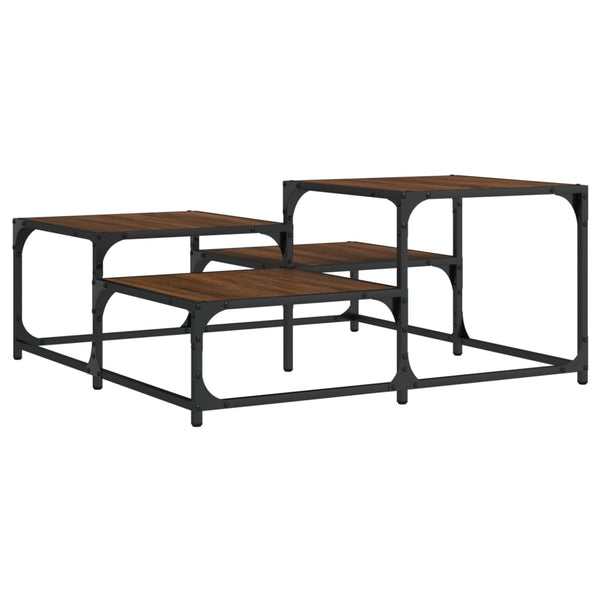 Couchtisch Braun Eichenoptik Quadratisch