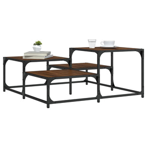 Couchtisch Braun Eichenoptik Quadratisch