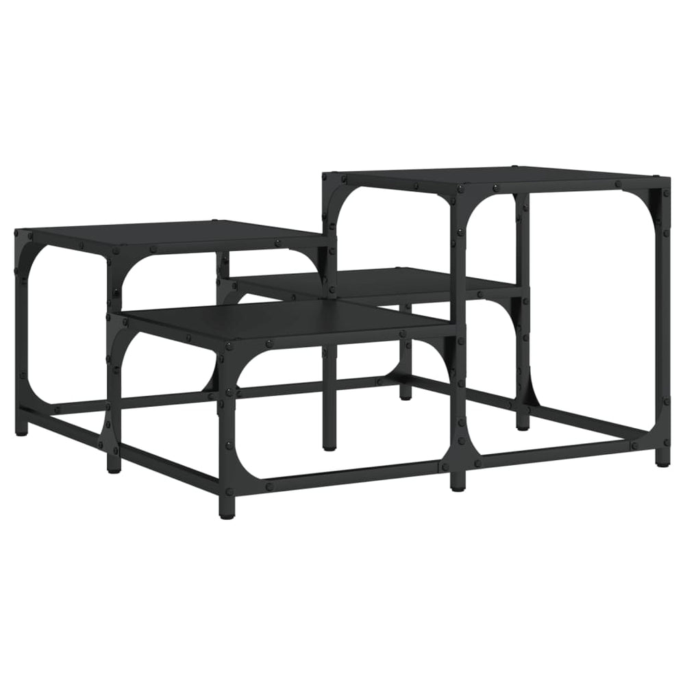 Schwarzer Couchtisch 68x68 cm