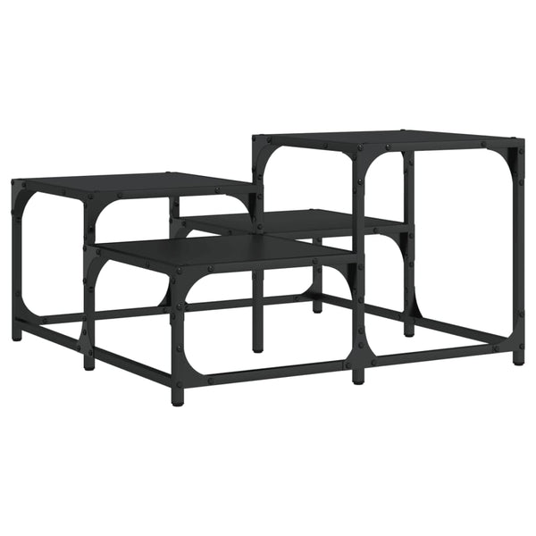 Schwarzer Couchtisch 68x68 cm