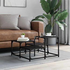 Schwarzer Couchtisch 68x68 cm
