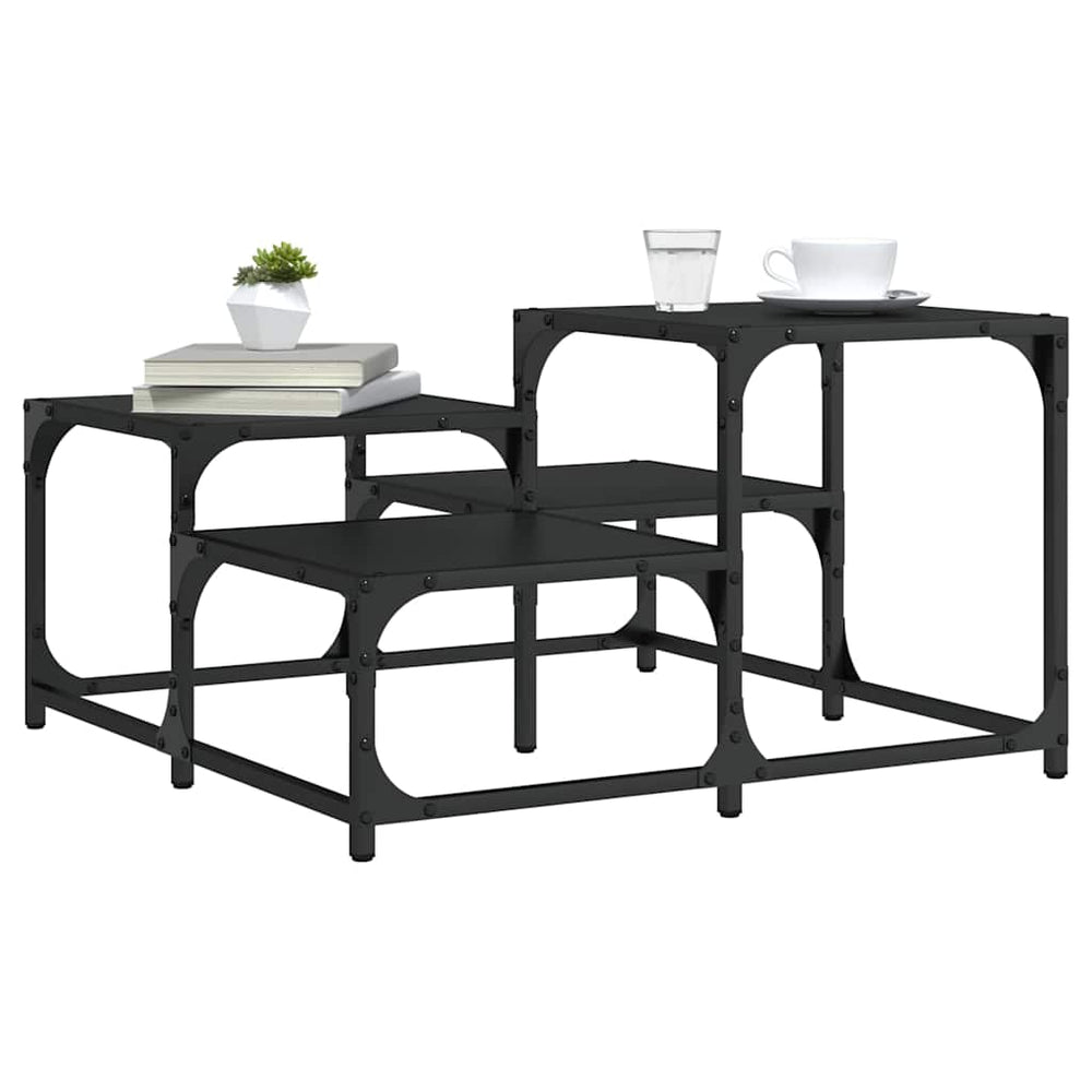 Schwarzer Couchtisch 68x68 cm