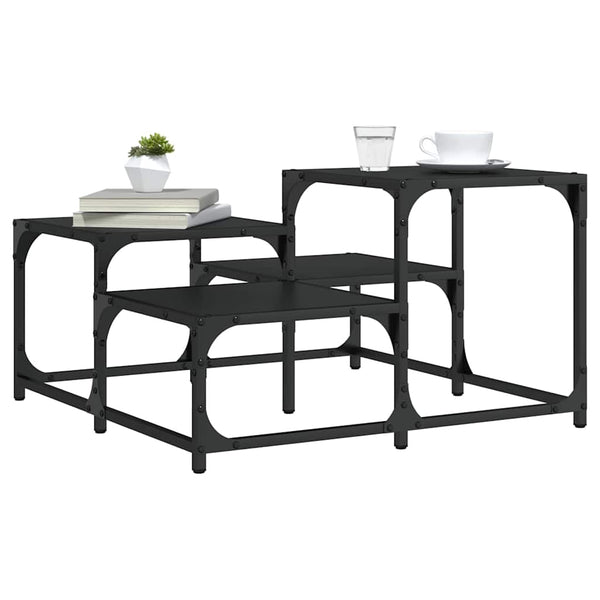 Schwarzer Couchtisch 68x68 cm