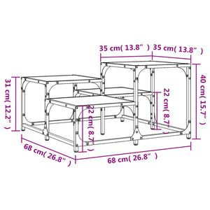 Couchtisch Räuchereiche 68x68 cm