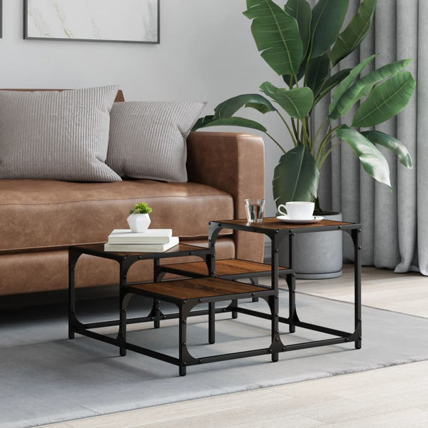 Couchtisch Braun Eichenoptik 68x68 cm