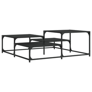 Schwarzer Couchtisch 107x107 cm