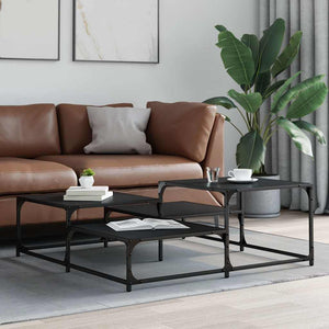 Schwarzer Couchtisch 107x107 cm