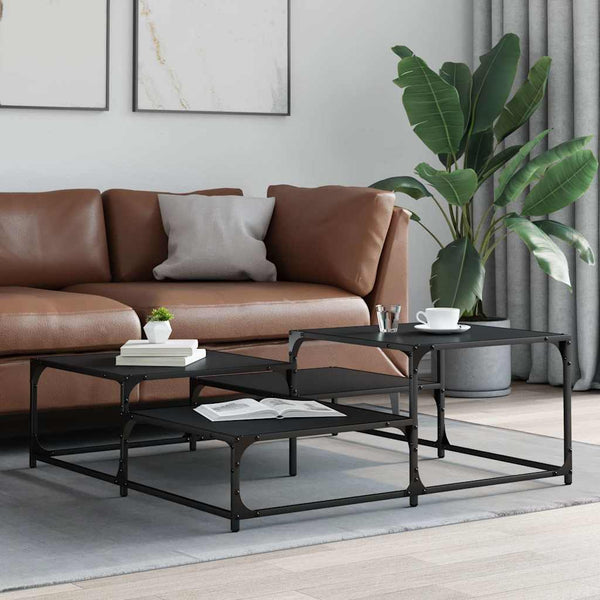 Schwarzer Couchtisch 107x107 cm