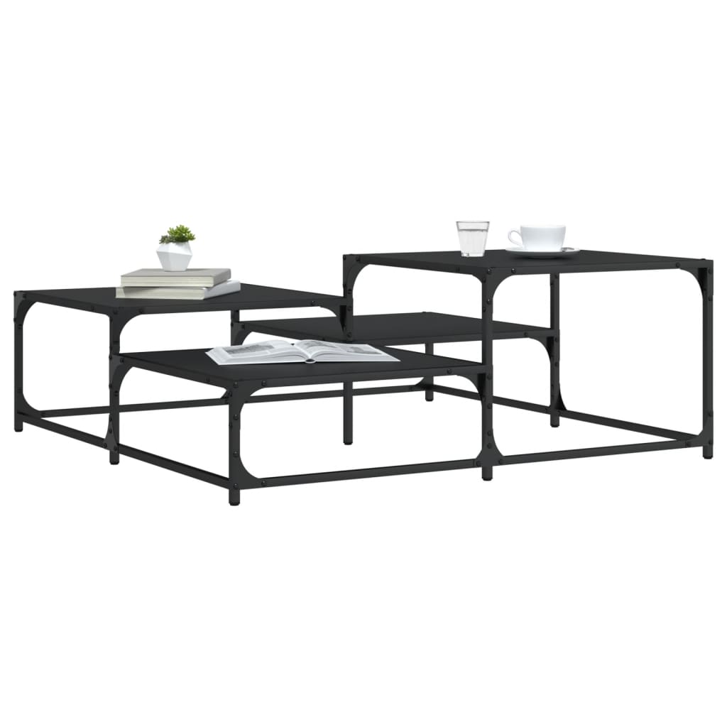 Schwarzer Couchtisch 107x107 cm