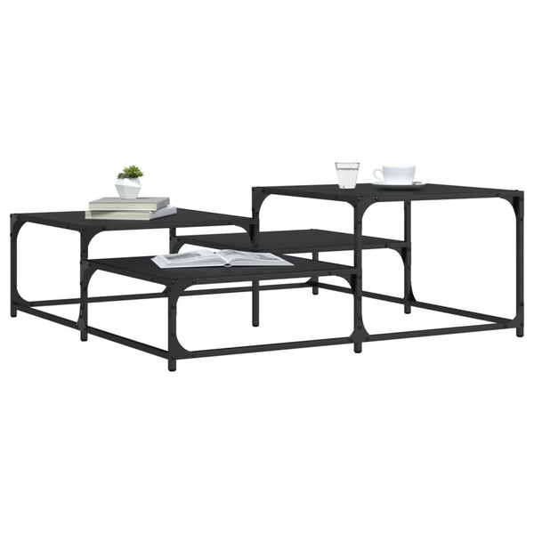 Schwarzer Couchtisch 107x107 cm