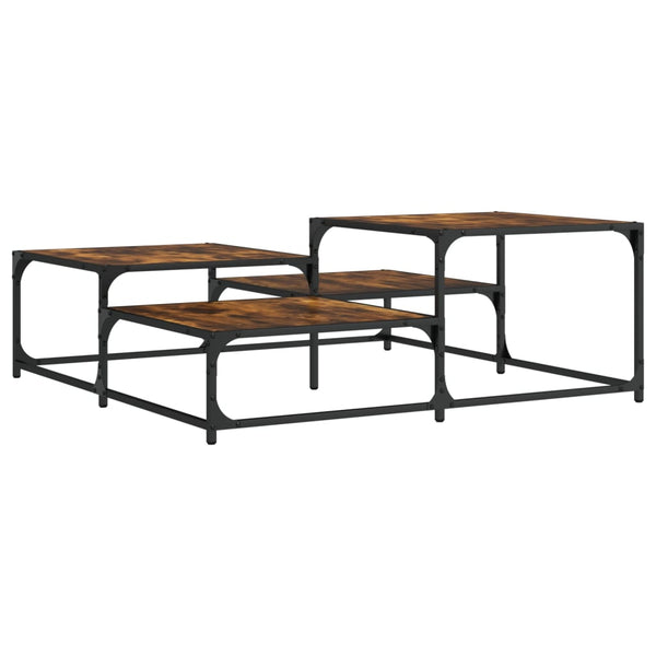 Quadratischer Couchtisch Räuchereiche 107x107 cm
