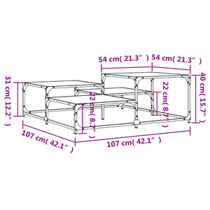Couchtisch Grau Sonoma 107x107 cm