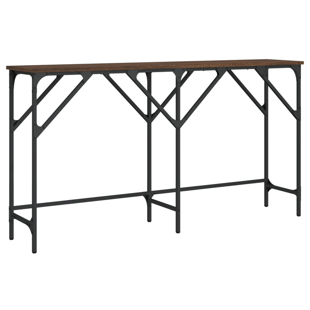 vidaXL Table console aspect chêne marron 140x29x75 cm Bois d'ingénierie