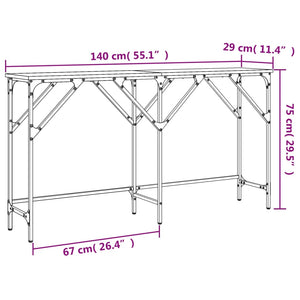 Konsolentisch Braun Eichen-Optik 140 cm