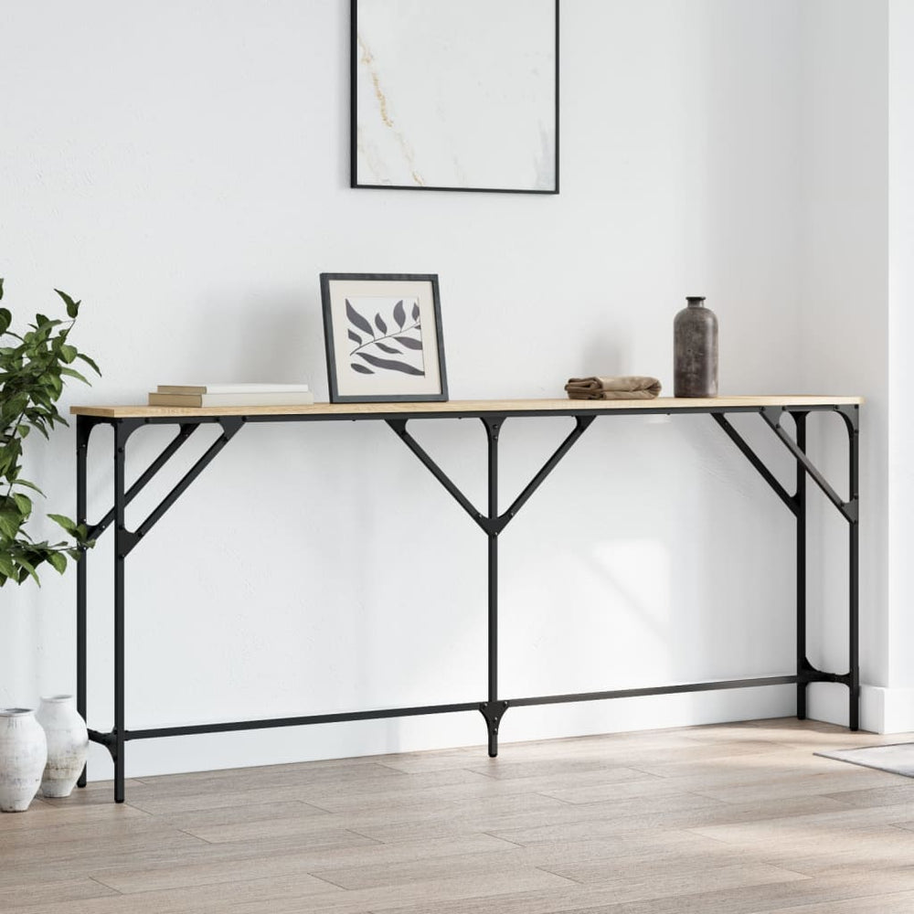 vidaXL Console chêne sonoma 180x23x75 cm Bois d'ingénierie