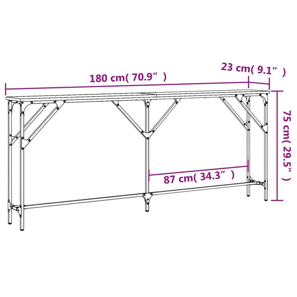 Konsolentisch Räuchereiche 180 cm