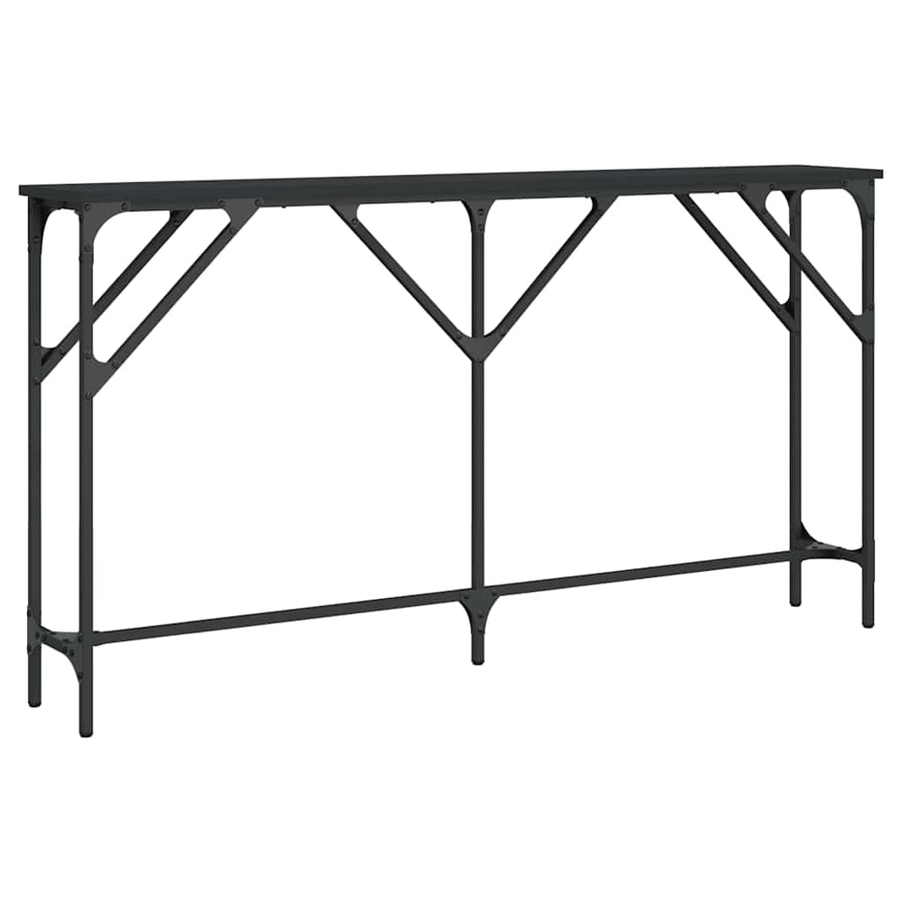 vidaXL Console table Noir 140x23x75 cm Bois d'ingénierie