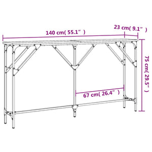 Schwarzer Konsolentisch 140 cm