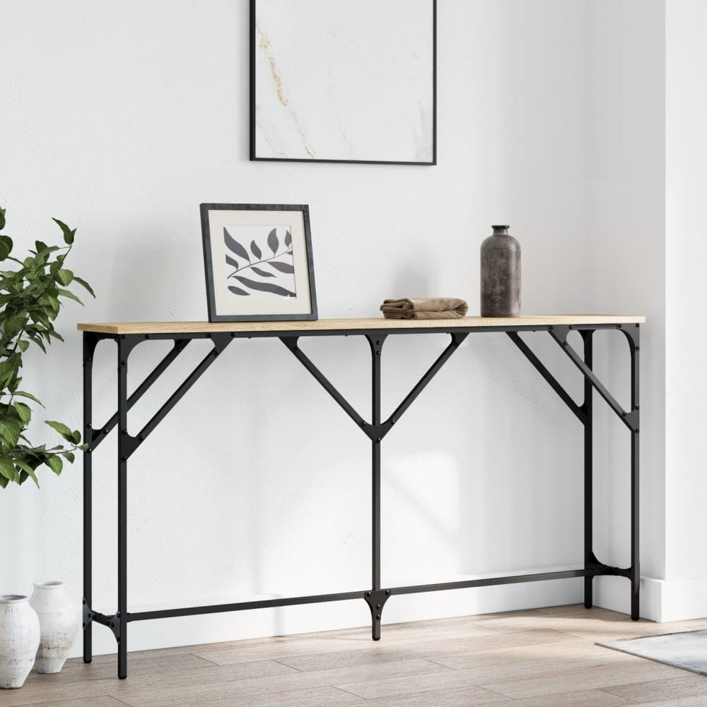 vidaXL Table console chêne Sonoma 140x23x75 cm Bois d'ingénierie