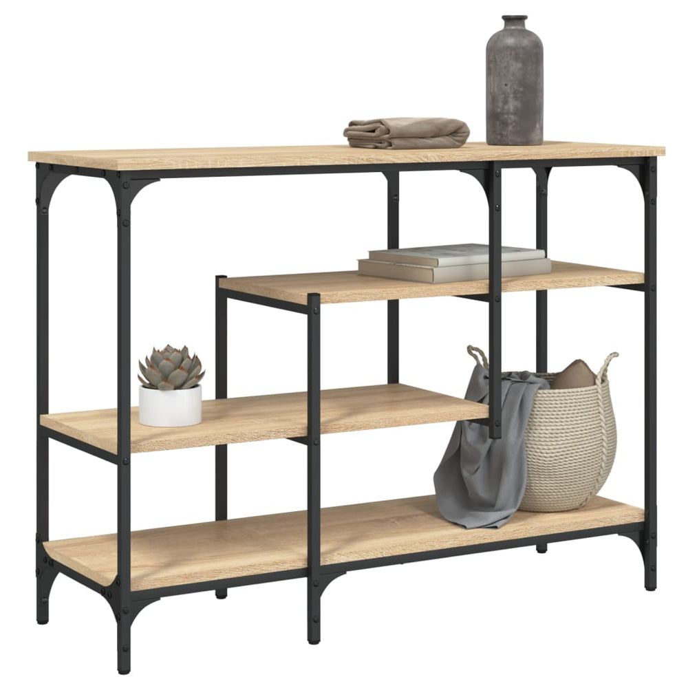 vidaXL Console avec étagères Chêne Sonoma 100x35x75 cm