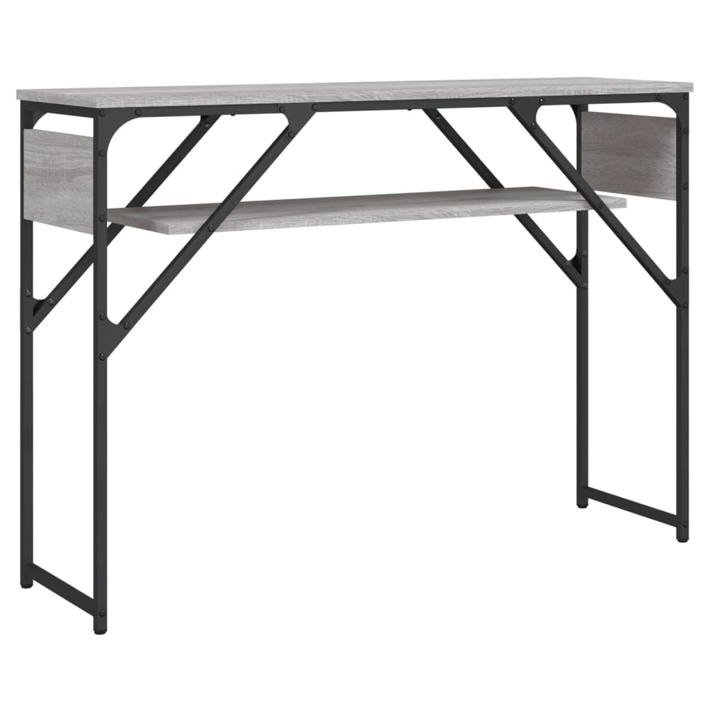 vidaXL Console avec étagère Gris Sonoma 105x30x75cm Bois d'ingénierie