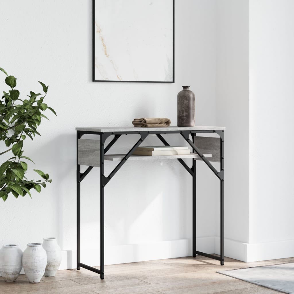 Konsolentisch Grau Sonoma 75cm mit Ablage