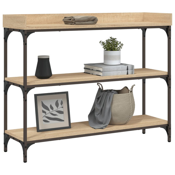 Konsolentisch Sonoma-Eiche mit Ablagen 100x30x80 cm
