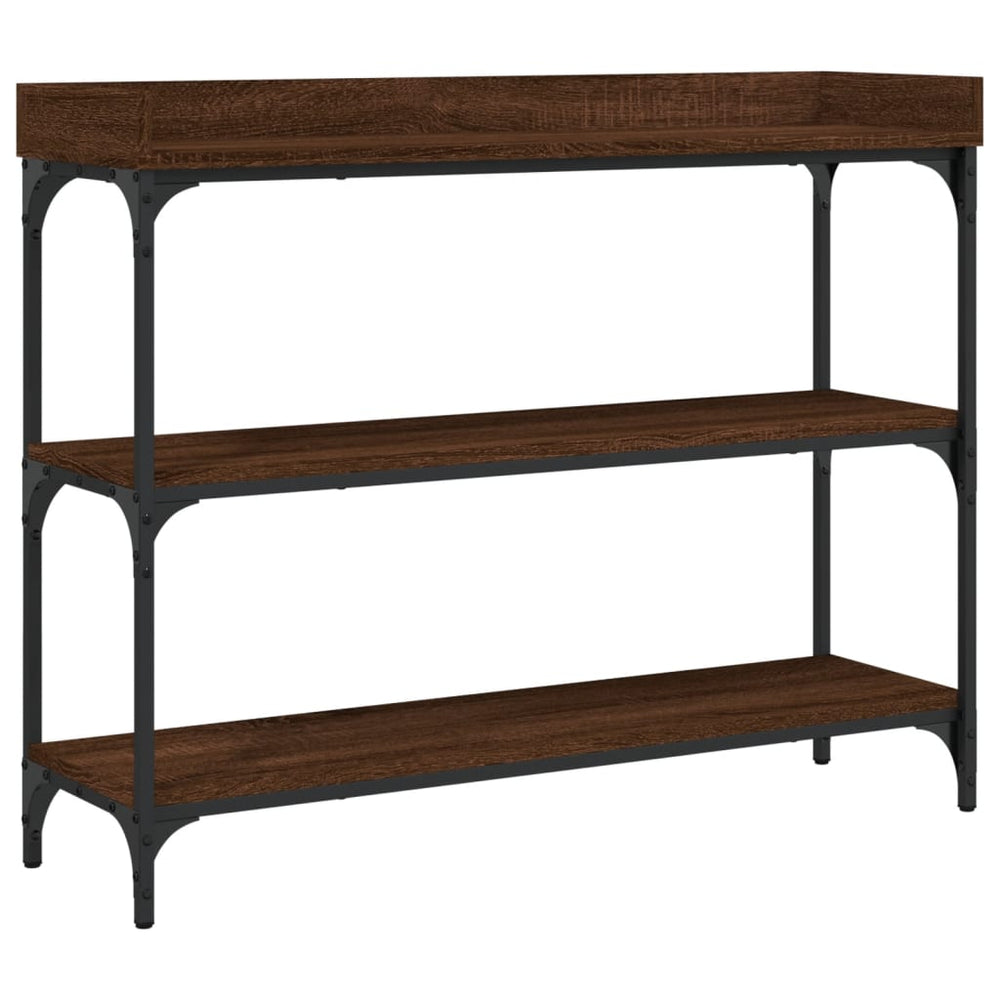 vidaXL Console avec étagères Aspect Chêne Marron 100x30x80 cm