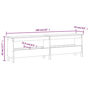 Massivholz Flurbank Kiefer 160cm