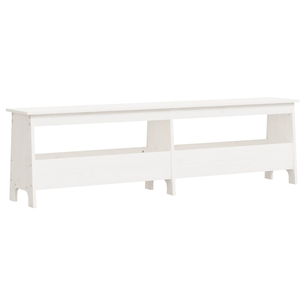 Weiße Flurbank Kiefer Massivholz 160cm