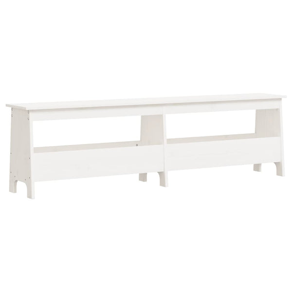 Weiße Flurbank Kiefer Massivholz 160cm