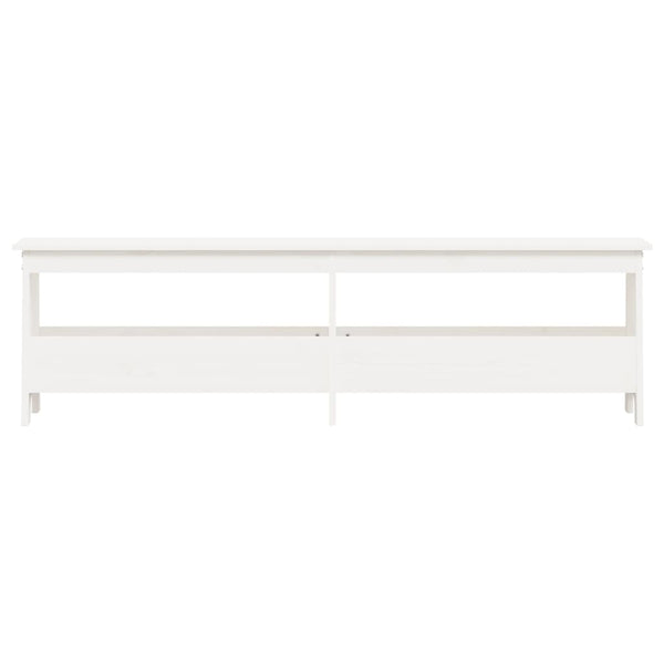 Weiße Flurbank Kiefer Massivholz 160cm