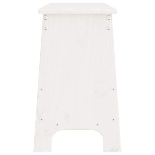 Weiße Flurbank Kiefer Massivholz 160cm