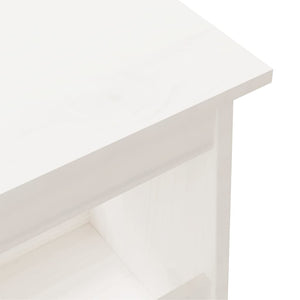 Weiße Flurbank Kiefer Massivholz 160cm