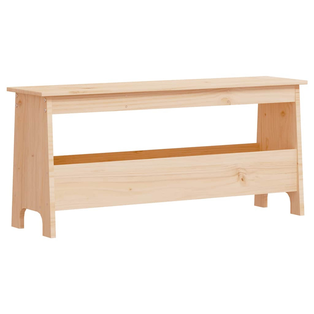 vidaXL Hallway Bench 100 x 28 x 45 cm Solid Pine Wood