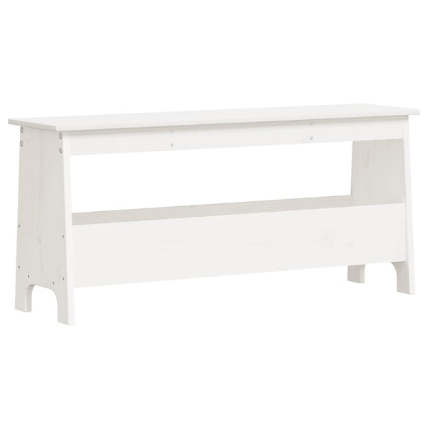 Weiße Flurbank Kiefer Massivholz 100 cm