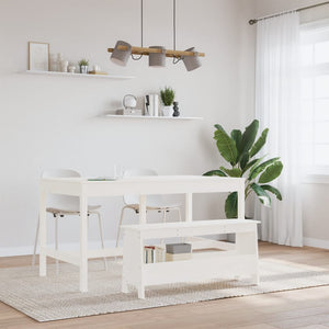 Weiße Flurbank Kiefer Massivholz 100 cm