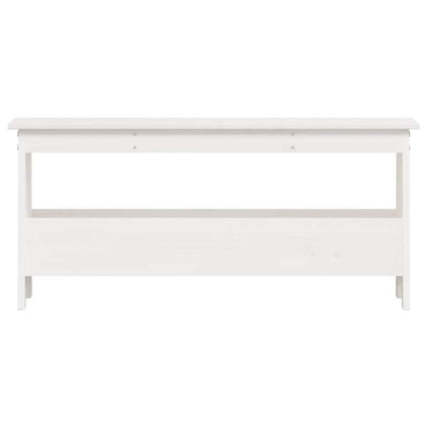 Weiße Flurbank Kiefer Massivholz 100 cm