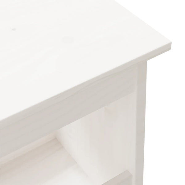 Weiße Flurbank Kiefer Massivholz 100 cm