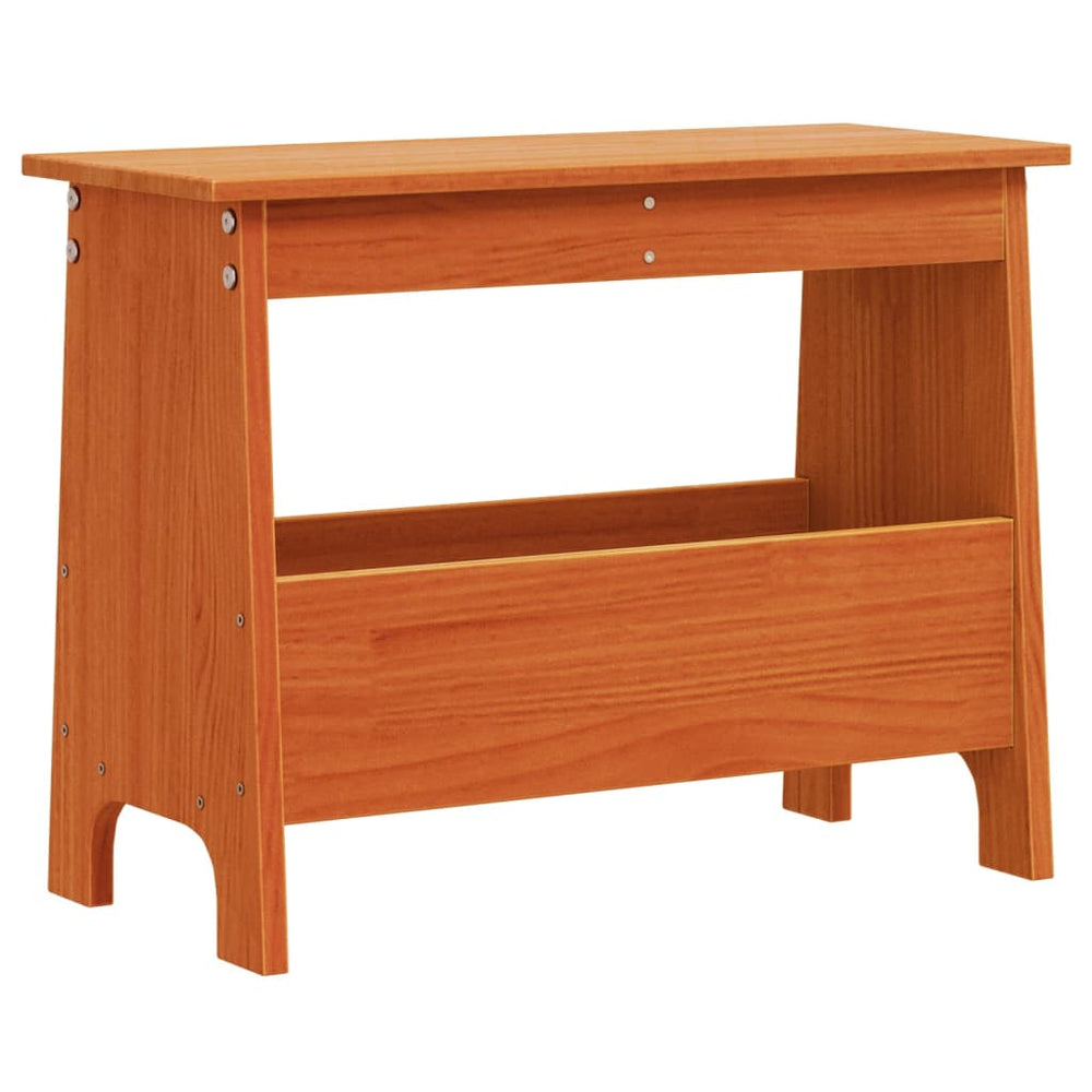 Flurbank Kiefer Massivholz Wachsbraun 60cm