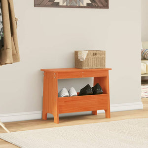 Flurbank Kiefer Massivholz Wachsbraun 60cm